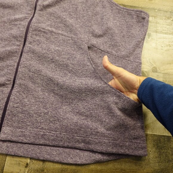 Duluth Trading Frost Lake Hooded Vest Women’s Plus 3X Purple Full Zip Fleece - Picture 9 of 12